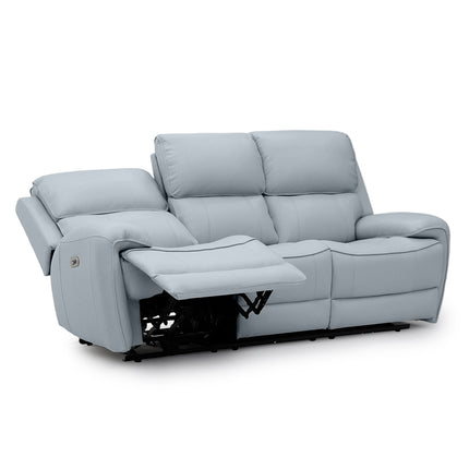 Intel - 3+2 Grey Electric Recliner with Drinks Tray and Built-In Bluetooth Speakers