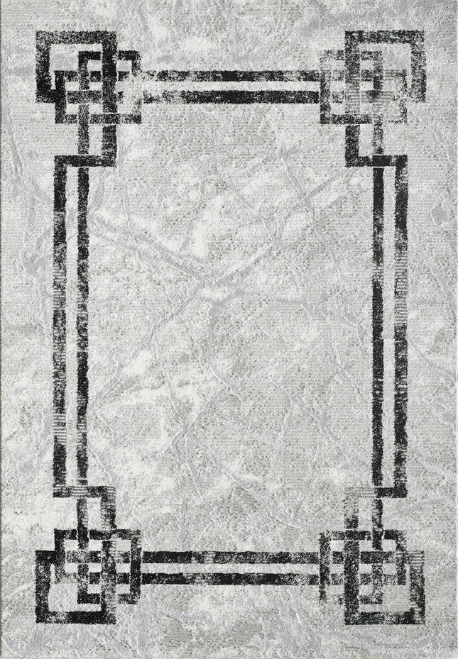 Alisa Grey Black Rug - 120cm x 170cm