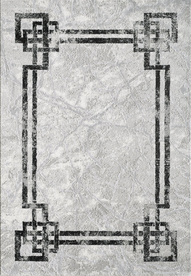 Alisa Grey Black Rug - 160cm x 220cm
