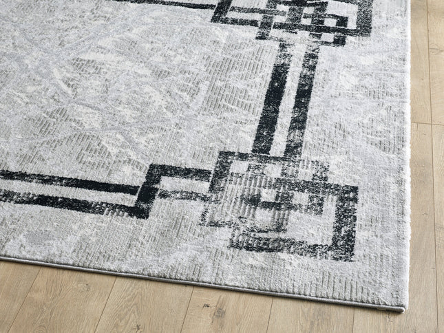 Alisa Grey Black Rug - 160cm x 220cm