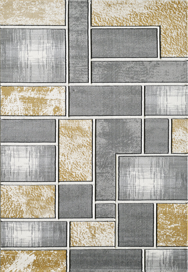 Lagos Grey Gold Rug - 120cm x 170cm