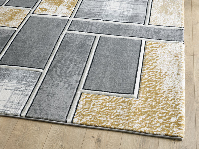 Lagos Grey Gold Rug - 120cm x 170cm