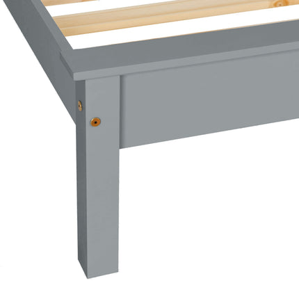 Oxford - Smokey Grey Double Frame Bed & Mattress (4ft6)