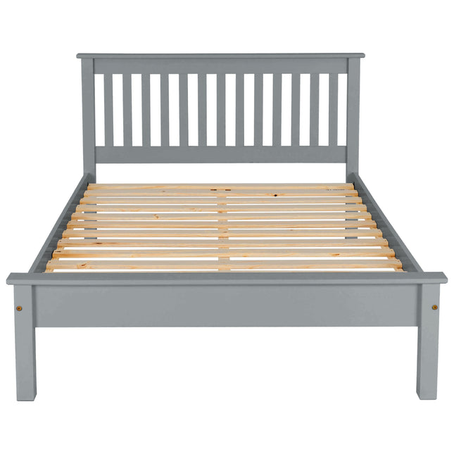 Oxford - Smokey Grey Double Frame Bed & Mattress (4ft6)