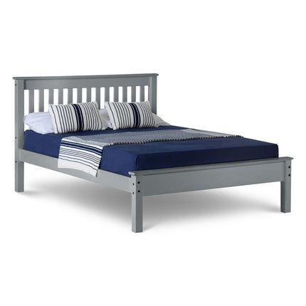 Oxford - Smokey Grey Double Frame Bed & Mattress (4ft6)