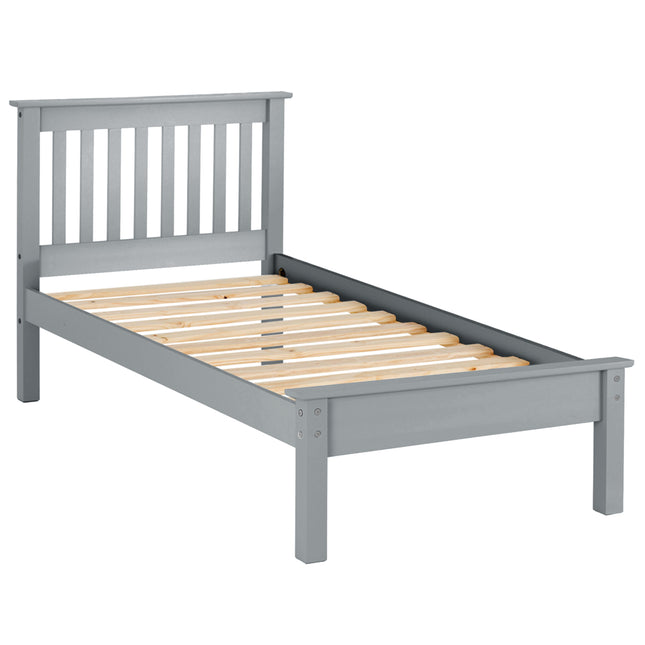 Oxford - Smokey Grey Single Frame Bed & Mattress (3ft)