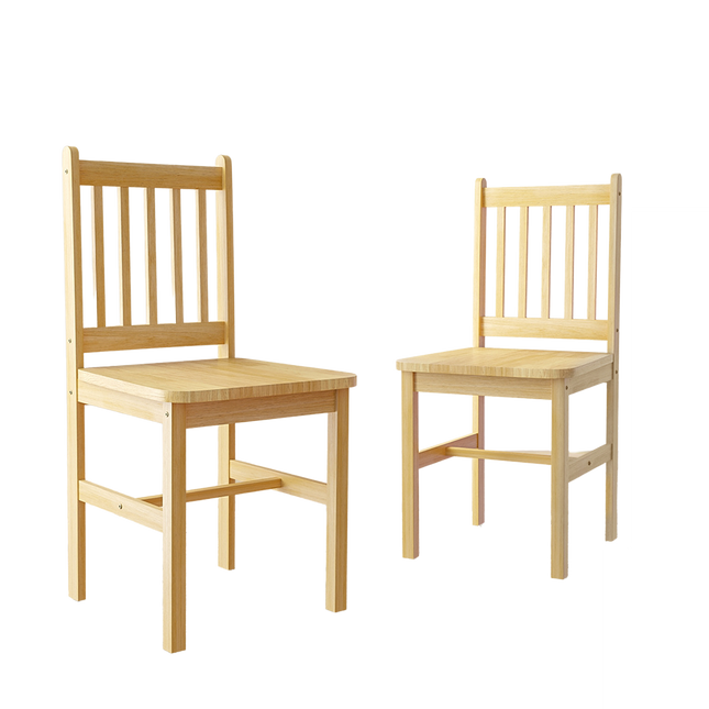 Jaya Natural Dining Chair - Set of 2 Chairs