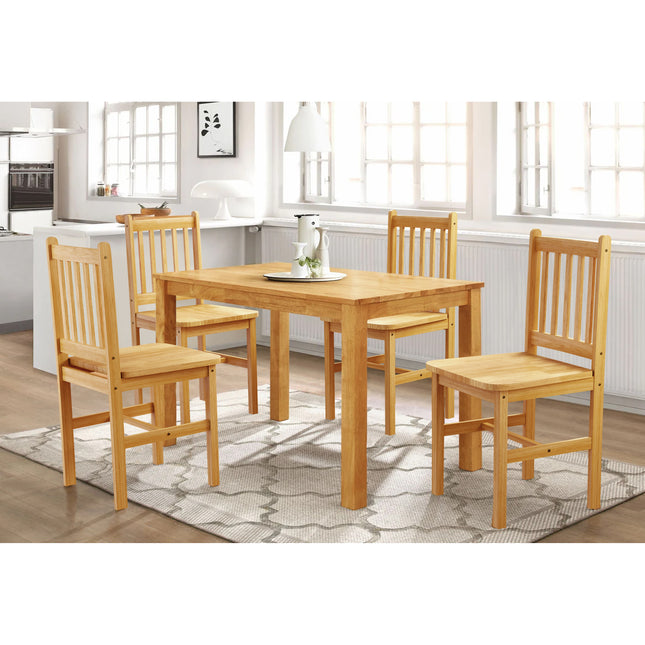 Valley Natural Table & 4 Natural Jaya Chairs