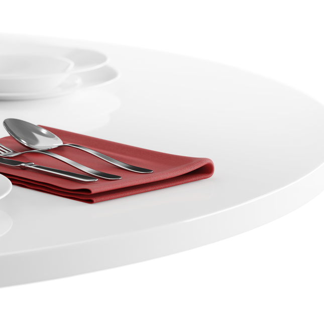 Jumbo Chrome Pod - High Gloss White Dining Table
