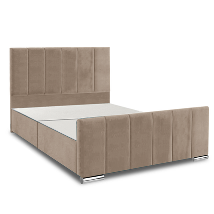 Brook - Vertical Lines Plush Velvet Divan Base | 5ft Kingsize