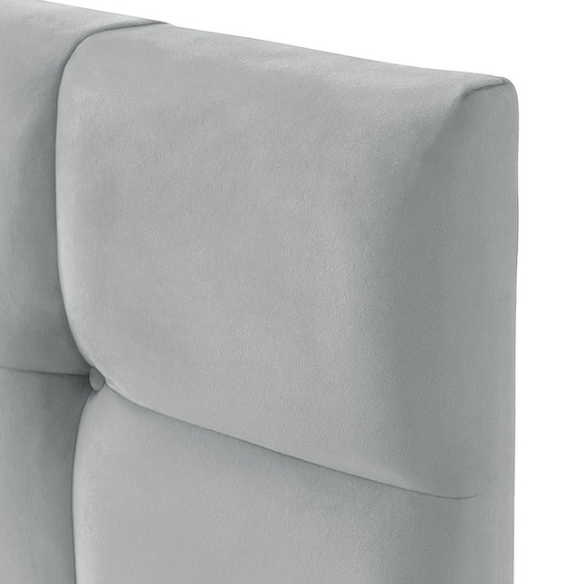 Plush Velvet - Cubed Buttoned Double Headboard (4ft6 )