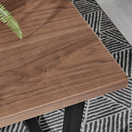 Kerry - Large Dark Oak Wood Effect Dining Table & Halle Light Grey Fabric Dining Chairs