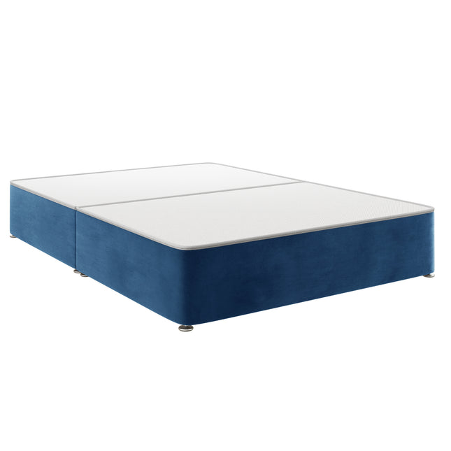 HL - Plush Blue Double Split Divan Base (4ft6)