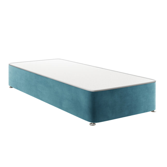HL - Plush Teal Single Divan Base (3ft)