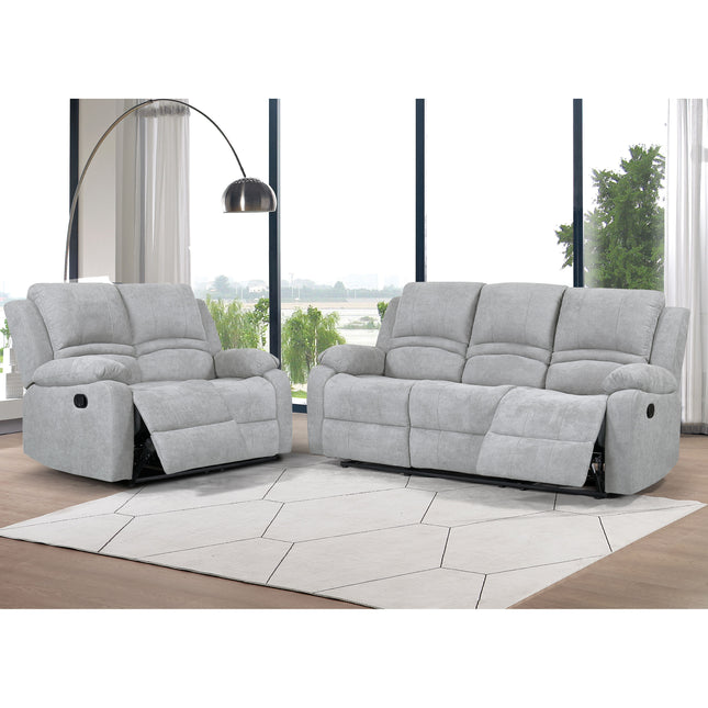 Massimo 3-2 Light Grey Reclining Livingroom Suite