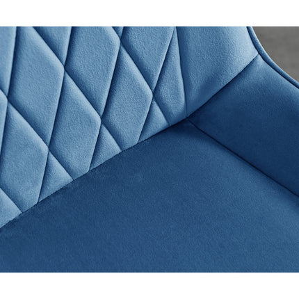 Maya - Navy Blue Velvet Chrome Leg Luxury Dining Chair