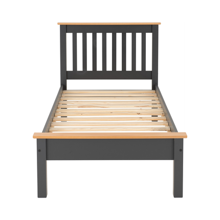 Monaco - Charcoal Single Bed Frame ( 3ft )