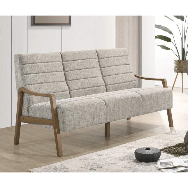 Roma - 3 Seater Beige Fabric Sofa