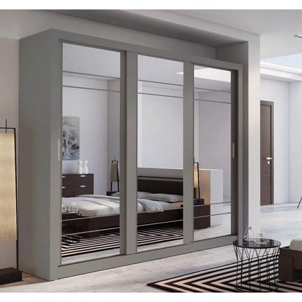 Boston 3DR Wardrobe Grey