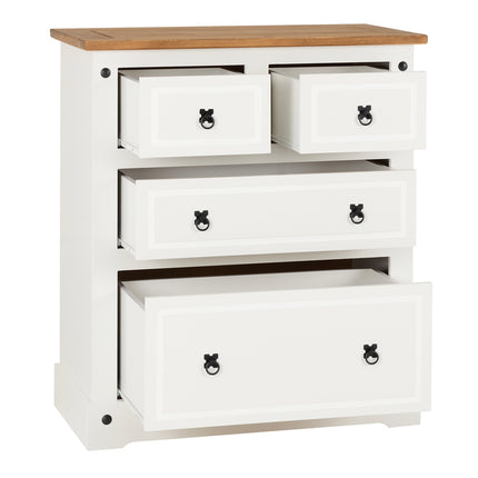 Corona 4 Drawer Chest White