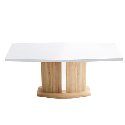 Detroit - White Modern High Gloss Top Sonoma Table