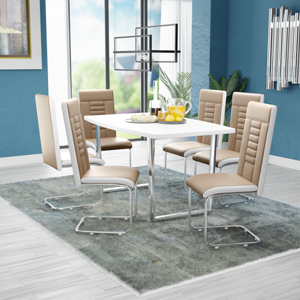 Dunloe White Table & Finbar Chairs