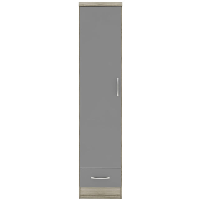 Nevada 1 Door Wardrobe Grey