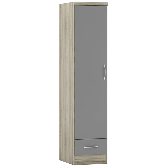 Nevada 1 Door Wardrobe Grey