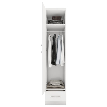 Nevada 1 Door Wardrobe White