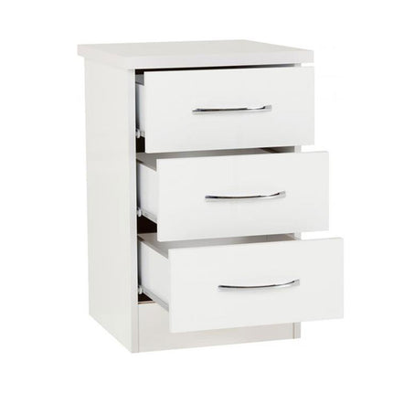 Nevada 3 Drawer Locker White