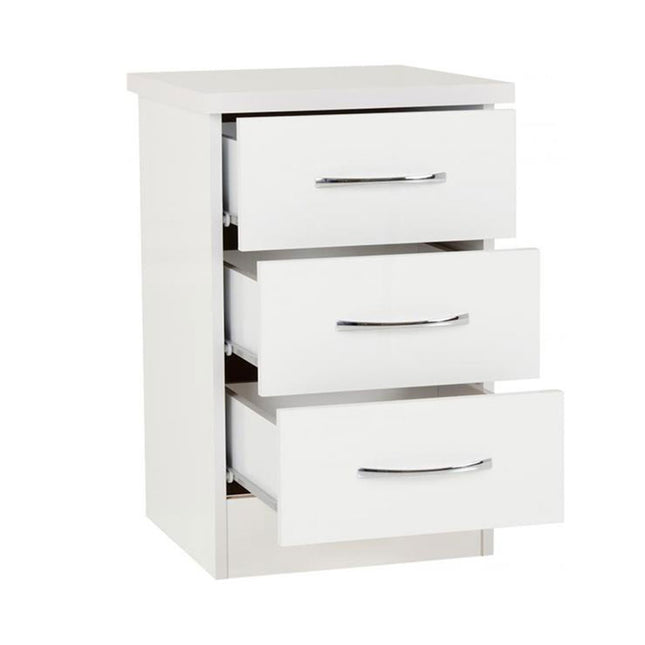Nevada 3 Drawer Locker White