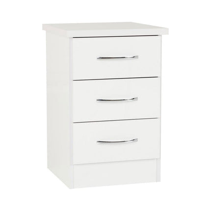 Nevada 3 Drawer Locker White