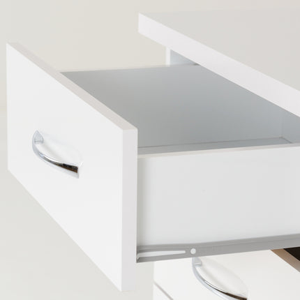 Nevada 5 Drawer Narrow Chest White