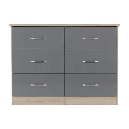 Nevada 6 Drawer Chest Grey