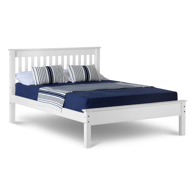 Oxford - White Double Frame Bed & Mattress (4ft6)