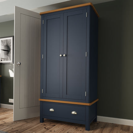 Simba 2 Door Gents Wardrobe Blue