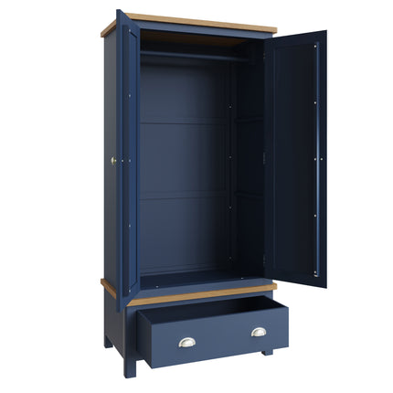 Simba 2 Door Gents Wardrobe Blue