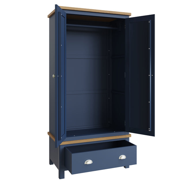 Simba 2 Door Gents Wardrobe Blue