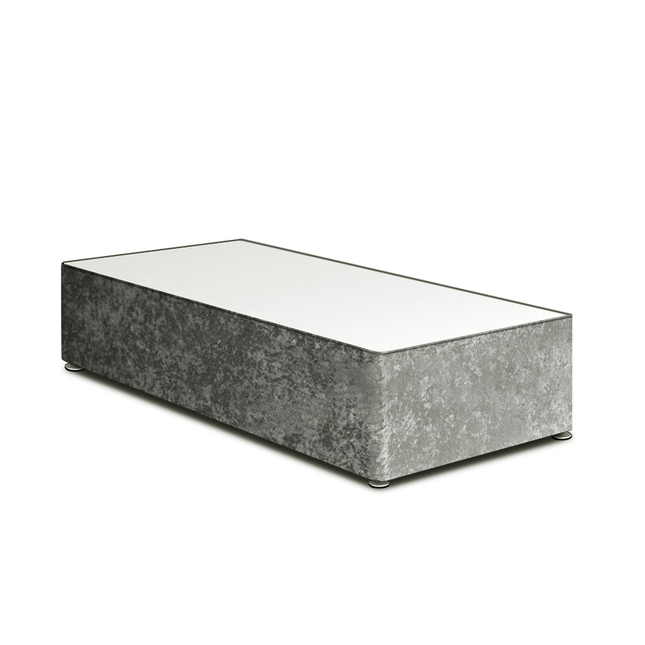 Crushed Velvet Single Divan Base (3ft)