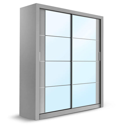 Cuba 1.8m 2DR Sliding Wardrobe Grey