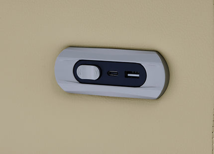 Voltrix - 3+2 Beige Electric Recliner Suite with Drinks Tray