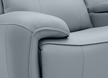 Intel - 3+2 Grey Electric Recliner with Drinks Tray and Built-In Bluetooth Speakers