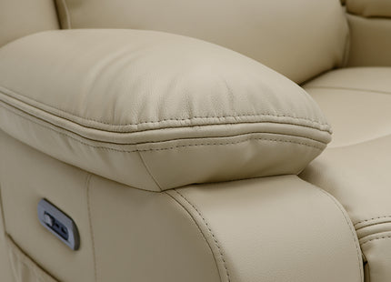 Voltrix - 3+2 Beige Electric Recliner Suite with Drinks Tray