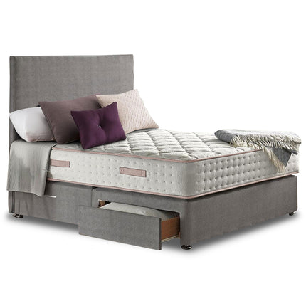 Respa Pocket 1200 - Double Split Divan Bed, Mattress & Headboard (4ft6)