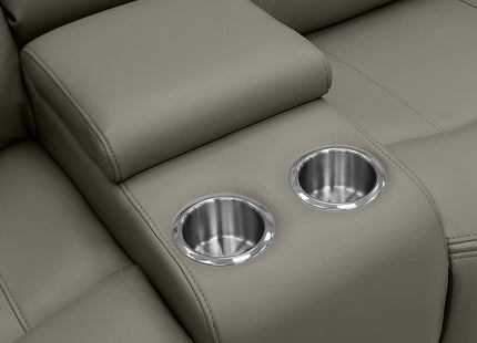 Voltrix - 3+2 Grey Electric Recliner Suite with Drinks Tray