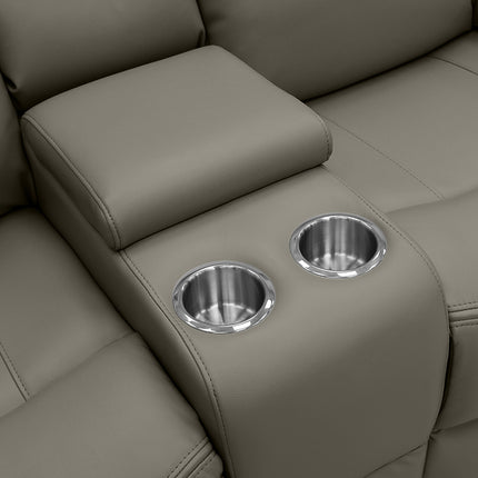 Voltex - 3+2 Grey Electric Recliner Suite with Drinks Tray