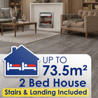 2 Bed House Flooring Package (Laminate + Stairs & Landing Carpet)