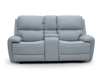 Intel - 3+2 Grey Electric Recliner with Drinks Tray and Built-In Bluetooth Speakers