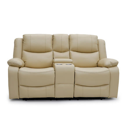 Voltex - 3+2 Beige Electric Recliner Suite with Drinks Tray