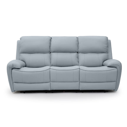 Intel - 3+2 Grey Electric Recliner with Drinks Tray and Built-In Bluetooth Speakers